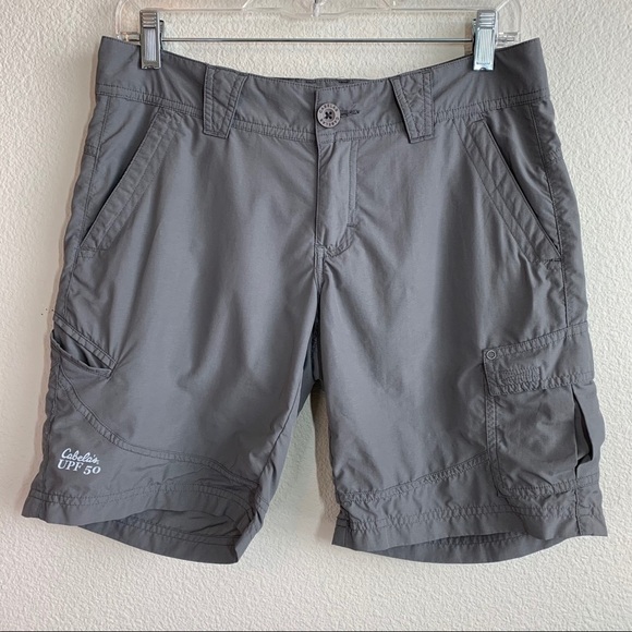Cabela’s Casuals Gray Nylon Cargo Shorts Women's Size: Size 4 - Picture 1 of 9